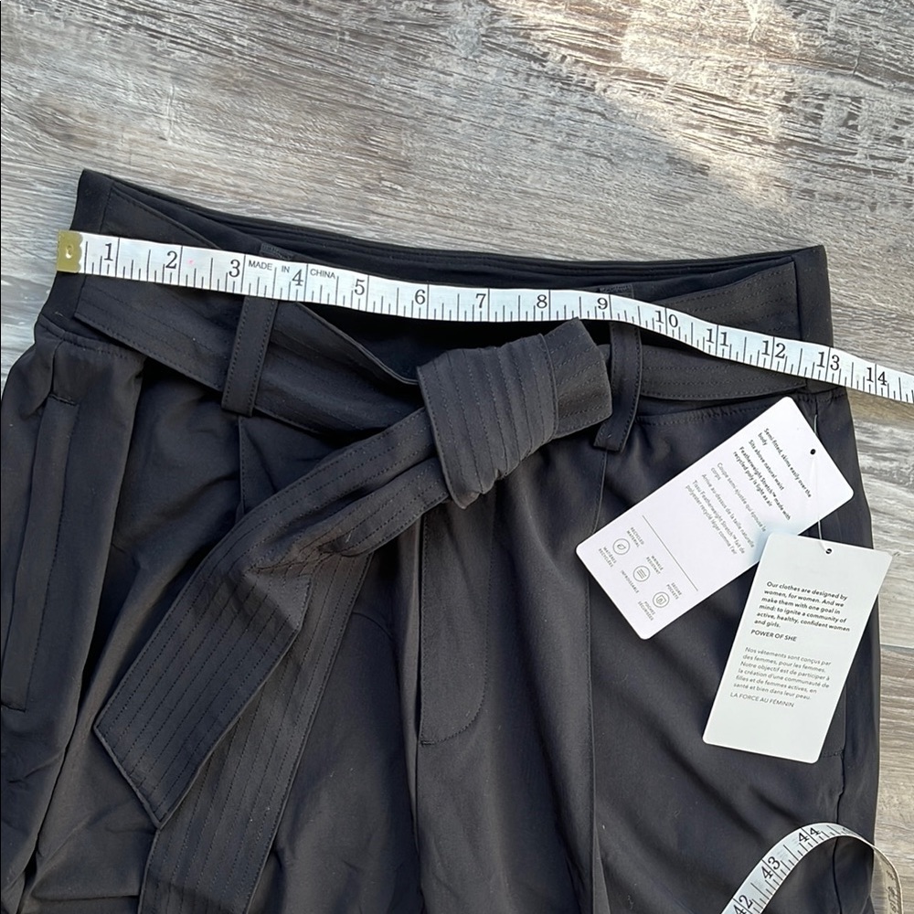 Athleta Black Cardiff Pants with Belt New with tag - Picture 7 of 12